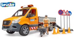 Bruder 2677 MB Sprinter közúti mérnökök figurával és kiegészítőkkel