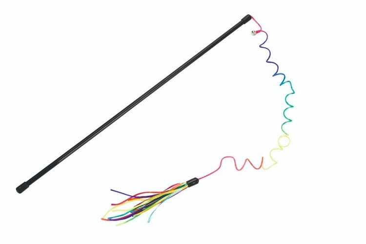 Beeztees Škádlítko pro kočky duhové třásně 70cm