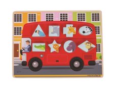 Bigjigs Toys Inserire il puzzle bus con animali