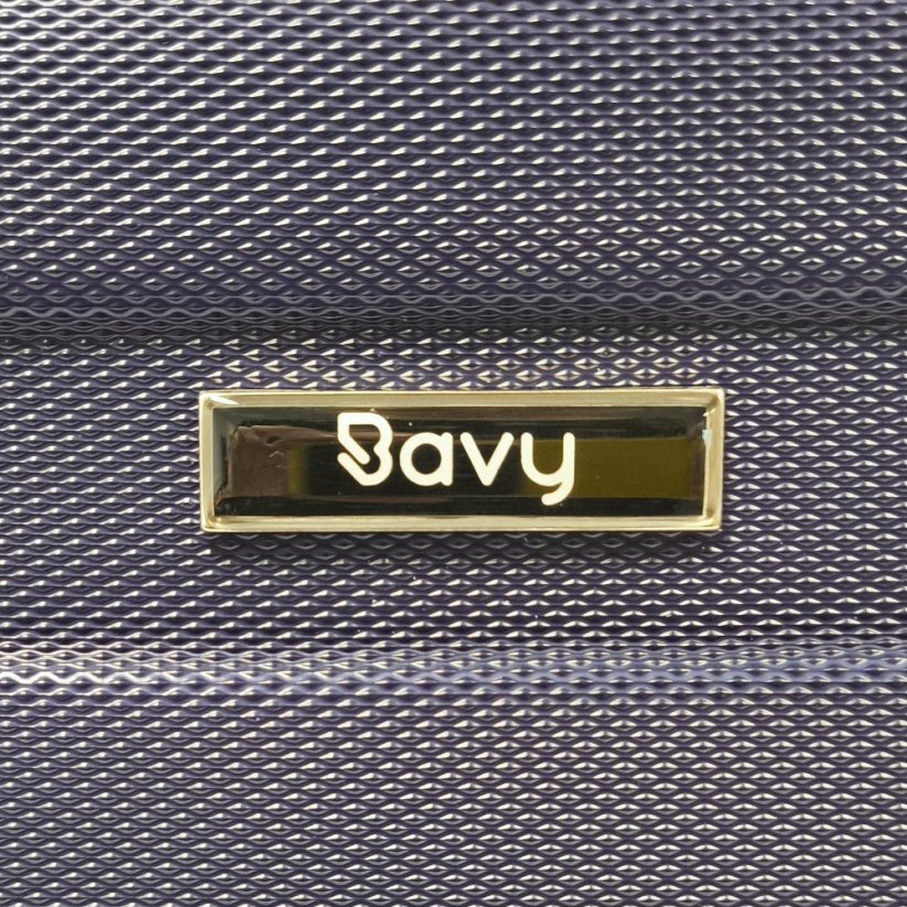 Bavy Cestovní kufr skořepinový Ribs Navy - set 3 ks