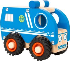Voiture de police en bois à petits pieds