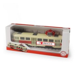 Metal Cehia retro tramvai roșu 16 cm PRAGUE ușă de deschidere