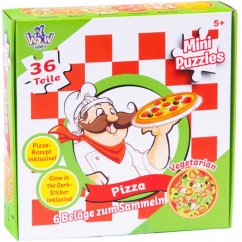 Casse-tête mini Pizza 6 motifs différents 36 pièces
