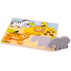 Bigjigs Toys Betét puzzle safari