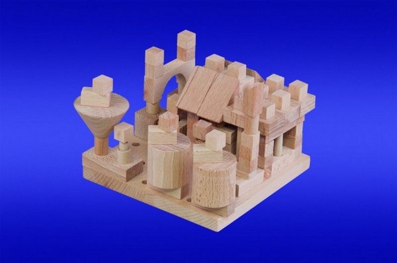 Jeux de construction Little Architect blocs de bois 120pcs