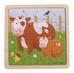 Puzzle Bigjigs Toys - Krowa i cielę
