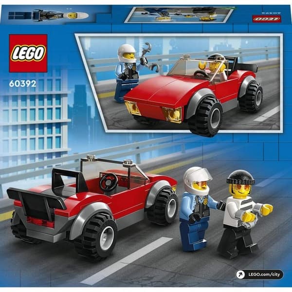 LEGO® City 60392 Urmărire de mașină cu motocicletă de poliție