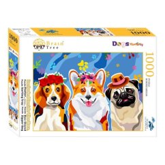 Brain Tree Puzzle Dog Family 1000 darab