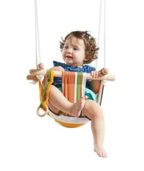 Balançoire textile pour enfants 100% coton rayé