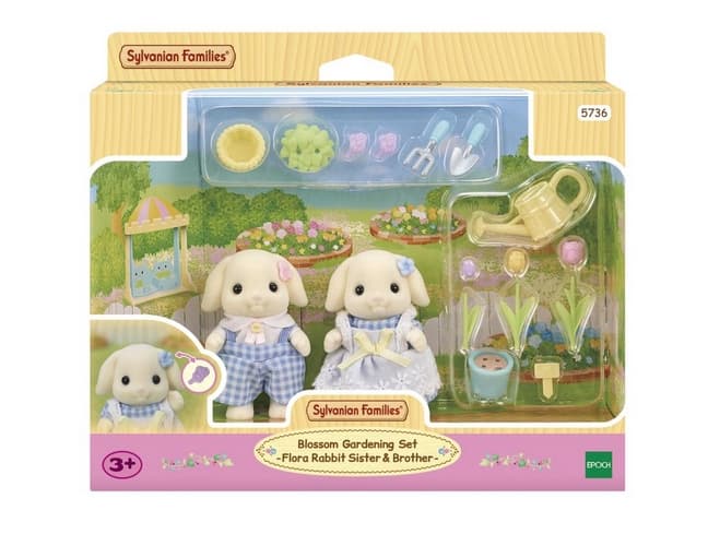 Sylvanian Families Flower Set et Siblings Flora Rabbit