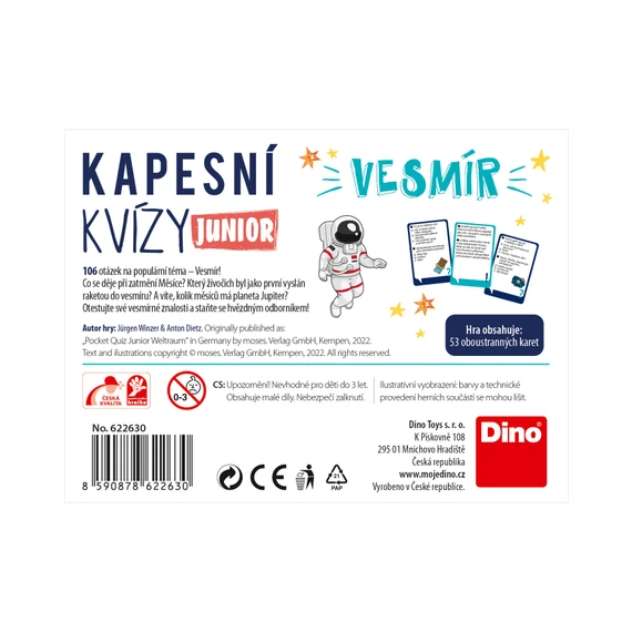 Dino Kapesní kvízy junior – Vesmír