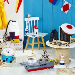 Vilac Porte-avions en bois avec accessoires