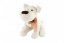 Perro/Cachorro sentado de felpa 25cm blanco en bolsa 0+