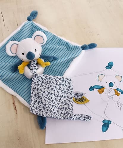 Doudou Coffret cadeau - koala Yoca avec couverture 25 cm