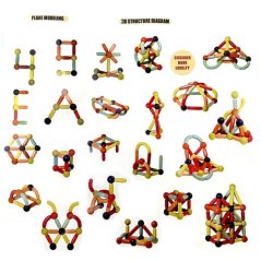 Magnetická stavebnice 64 ks