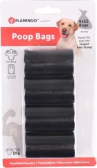 Flamingo Sáčky na psí exkrementy plastové černé 4x15kusů