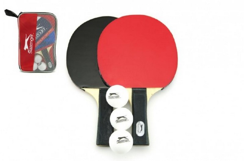 Set da ping pong 2 pezzi di racchette + 3 palline in borsa