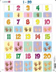 Puzzle Prsty na ruce od 1-20 20 dílků