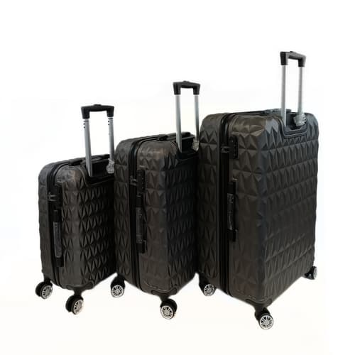 Bavy Cestovní kufr skořepinový Diamond Dark grey - set 3 ks