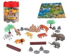 Zestaw zwierząt safari 21szt