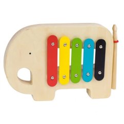 Petit Collage Éléphant xylophone en bois