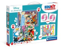 EDUkit - Disney Classics 4w1 (gra pamięciowa, 48 + 30 puzzli, 6 kostek)