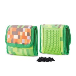 Portofel PIXIE CREW verde-maro cu panou mic