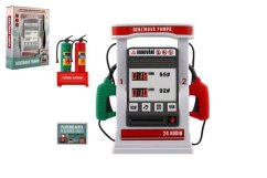 Akkumulátoros műanyag benzinpumpa hanggal, világítással, dobozban