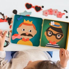Petit Collage Magnetické puzzle Happy Faces
