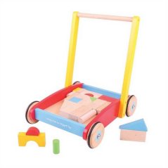 Bigjigs Baby Blocs en bois dans le panier