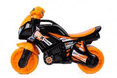 Motocicleta scuter portocaliu și negru din plastic în sac 24m+ 24m