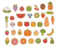 Bigjigs Toys Gyümölcs és zöldség mágnesek