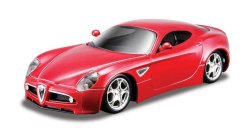 Bburago - Cars HOBBY, Alfa 8C Competizione (2007), roșu metalizat, 1:32