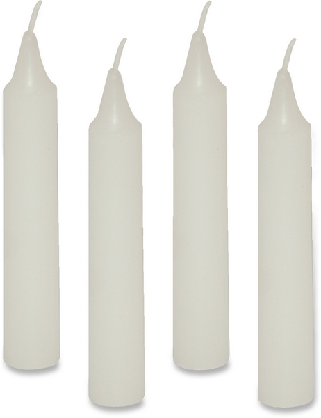 Petites bougies de pied blanc 36 pcs