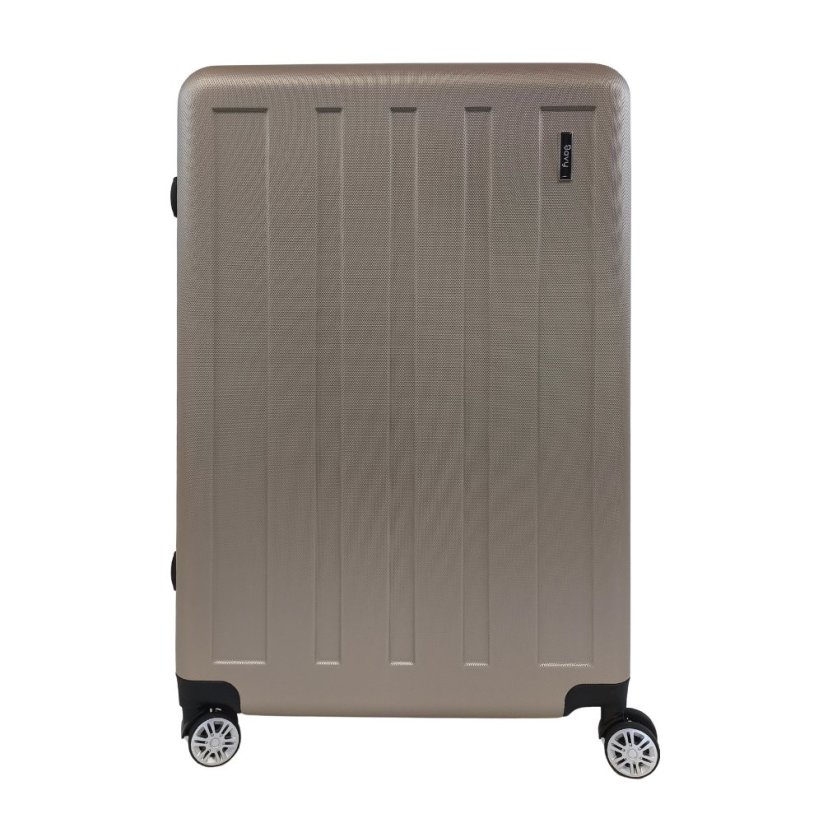 Bavy Cestovní kufr skořepinový 28" Stripes Gold beige