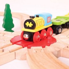 Table tournante ferroviaire Bigjigs avec 8 sorties