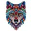 Wooden puzzle - Vlk