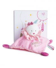 Doudou Set cadou - pisică de pluș 20 cm