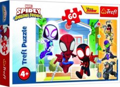 Puzzle Le monde de Spidey/Spidey et ses incroyables amis 33x22cm 60 pièces dans une boîte 21x14x4cm