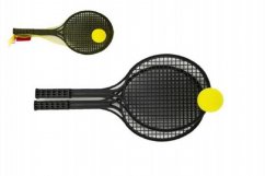 Tenis miękki - czarny (2 rakiety, piłka)