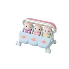 Sylvanian Families Pisici triplete florale cu cărucior