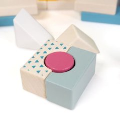 Bigjigs Toys Găleată cu blocuri 50 de bucăți