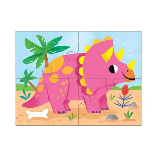 Mudpuppy Puzzle Dinozaury zestaw 4 w 1