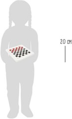Drevené šachy a dáma na malú nohu