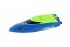 Lancha/barco en el agua RC plástico 22cm azul