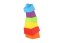 Torre/Pirámide inclinada colorido puzzle apilable 6pcs plástico en caja 8x21x8cm 18m+