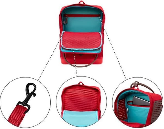 Kurgo® Nomad Carrier Batoh pro psa červený