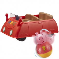 PEPPA Pig WEEBLES - Roly Poly figurină cu mașină