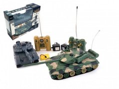 Tank RC 2ks 33cm+dobíjecí pack tanková bitva se zvukem se světlem