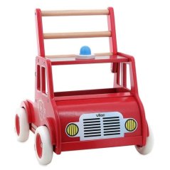 Cărucior din lemn pentru pompieri Vilac